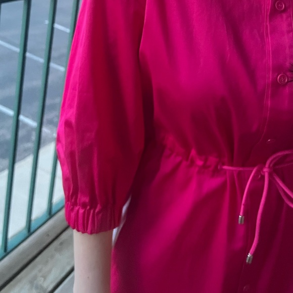 🆕 Max Mara Leisure Antique ROSE Leisure Sheree Drawstring Midi-Dress Cotton 8 - Picture 7 of 15